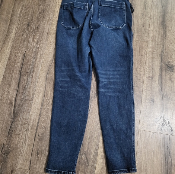 Judy Blue Denim Jogger Pants Size 11/30 Pockets High Rise Stretch Light Wash - Picture 5 of 6